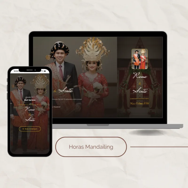Template undangan digital Horas Mandailing